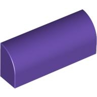 Lego kostka (kostička) 1x4x1 1/3 zakulacená nahoře hladká, tmavě fialová (4225263)